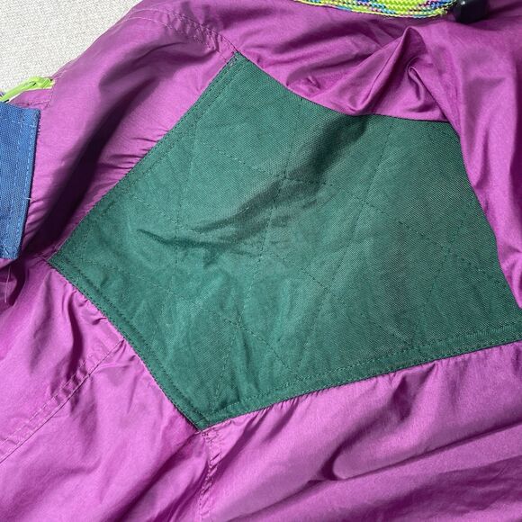 Y2K Gerry Windbreaker Jacket Men Medium Purple Athletic Anorak Retro Pullover - Picture 15 of 16